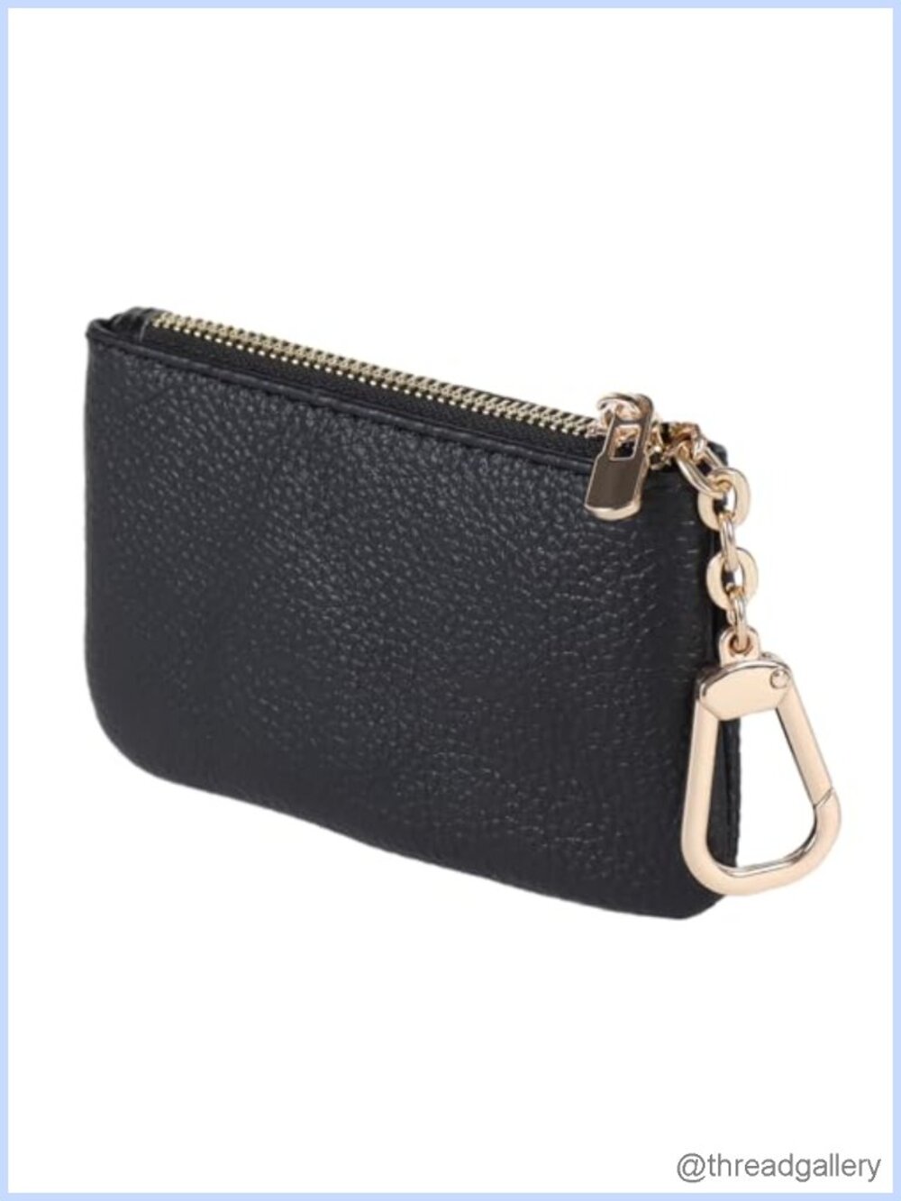 Full Grain Leather Coin Purse Keychain Small Change Card Holder Pouch